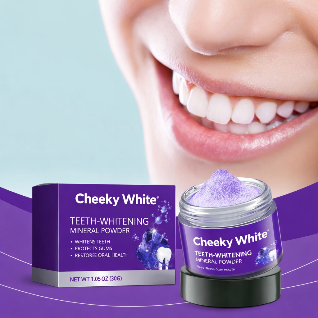 Cheeky White Purple teeth whitening powder
