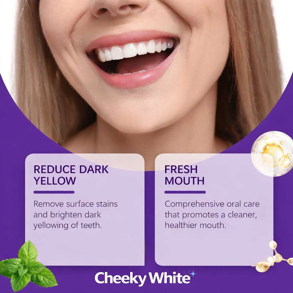 Cheeky White Purple teeth whitening powder